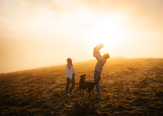 séance photo chien léa mains photographie bretagne